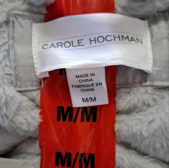 Carole Hochman Plush Robe Women's Medium Grey Sleepwear Lounge Robe New! - Picture 10 of 11